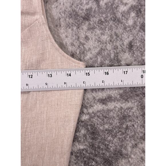 New Reformation Dress 0 Womens Linen Scoop Neck Sleeveless Button Front Mini - Picture 4 of 8